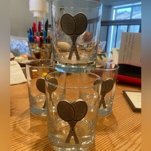 Four rocks glasses